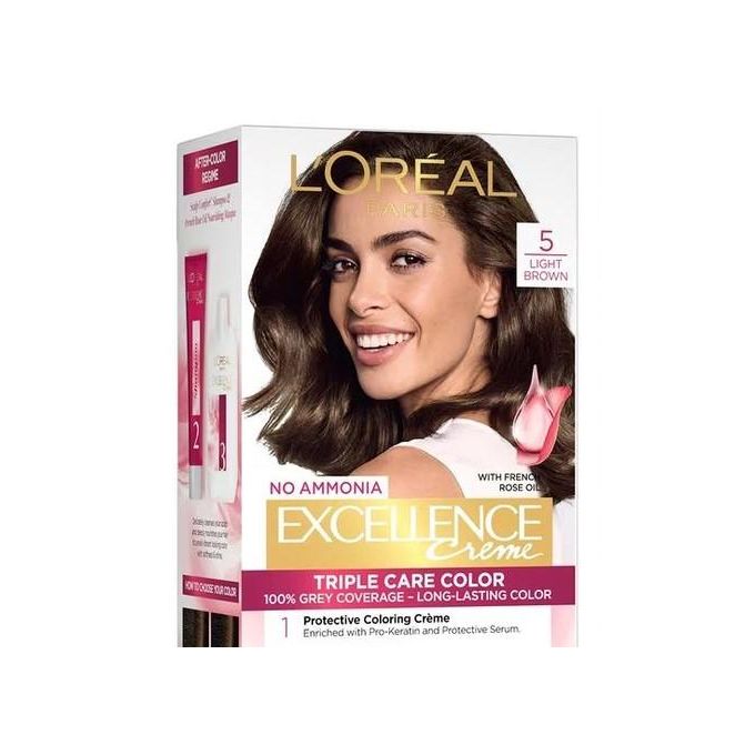 L'OREAL Excellence hair color cream- Light Brown 5