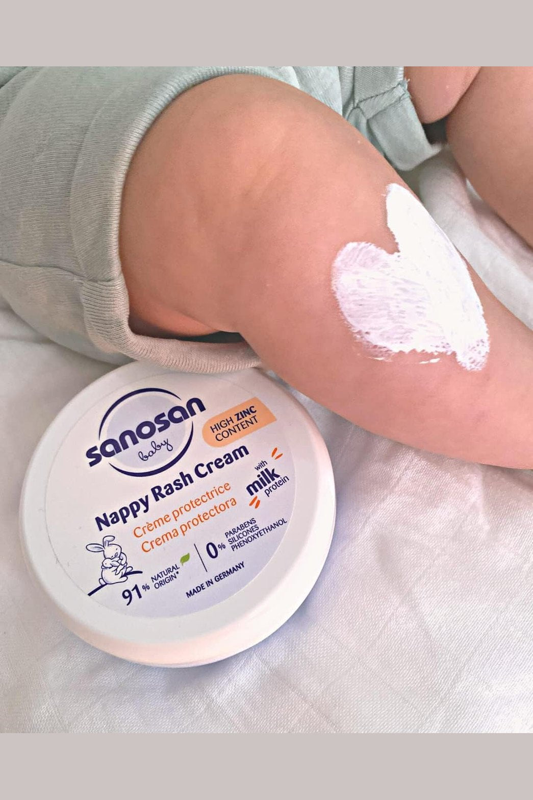 Sanosan nappy rash cream with zinc 150 ml