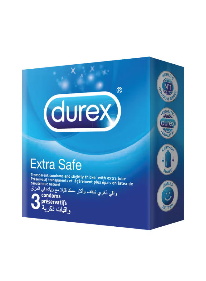 Durex Pack Of 3 Extra Safe Condoms