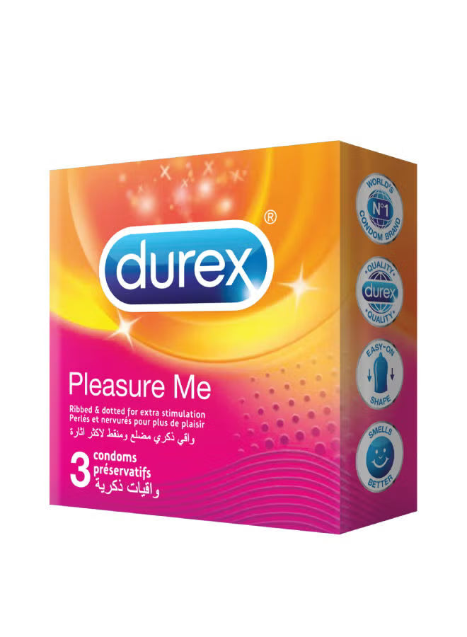 Durex Pack Of 3 Pleasure Me Condoms