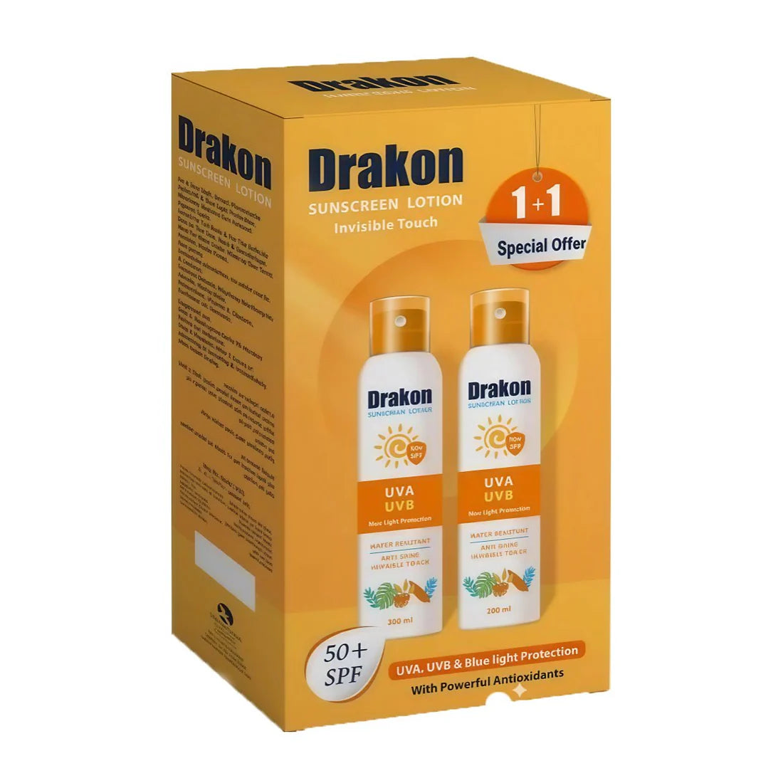 Drakon Sunscreen Offer 1+1 SPF50+ Lotion Spray - 200ml