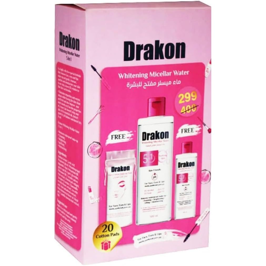 Drakon Micellar Water + Drakon Micellar Water + 20 Cotton Pad (Make-up Remover)