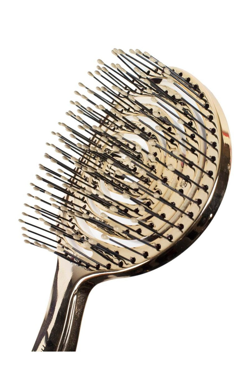 Nascita round hair brush gold