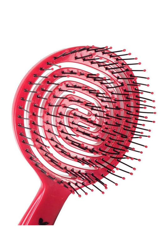 Nascita round hair brush red