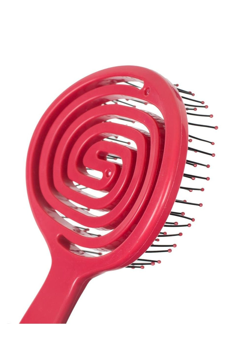 Nascita round hair brush red