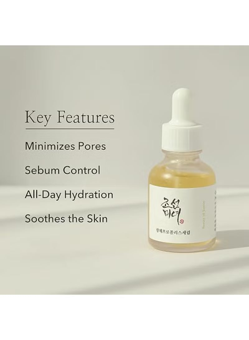 Beauty Of Joseon Glow Serum Propolis and Niacinamide Hydrating Facial Soothing Moisturizer for Irritate, Uneven Skin Tone, Korean Skin Care 30ml