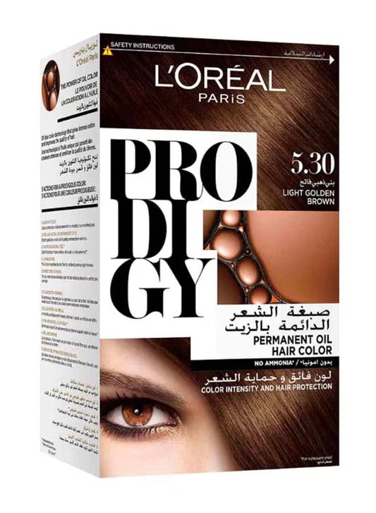 L'OREAL PARIS Prodigy Permanent No Ammonia Hair Color 5.30 Light Golden Brown