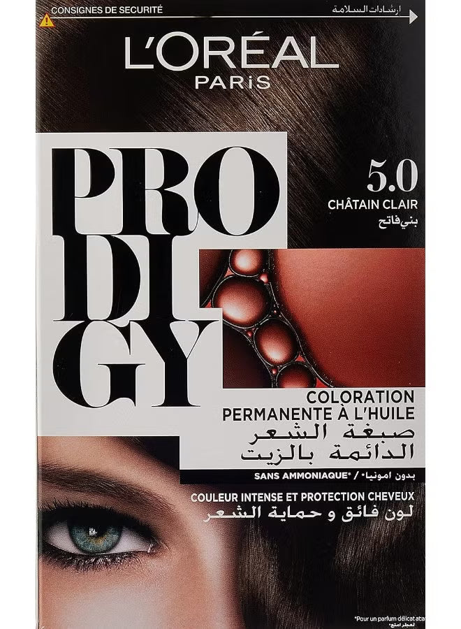 L'OREAL PARIS Prodigy Permanent No Ammonia Hair Color 5.0 Light Brown