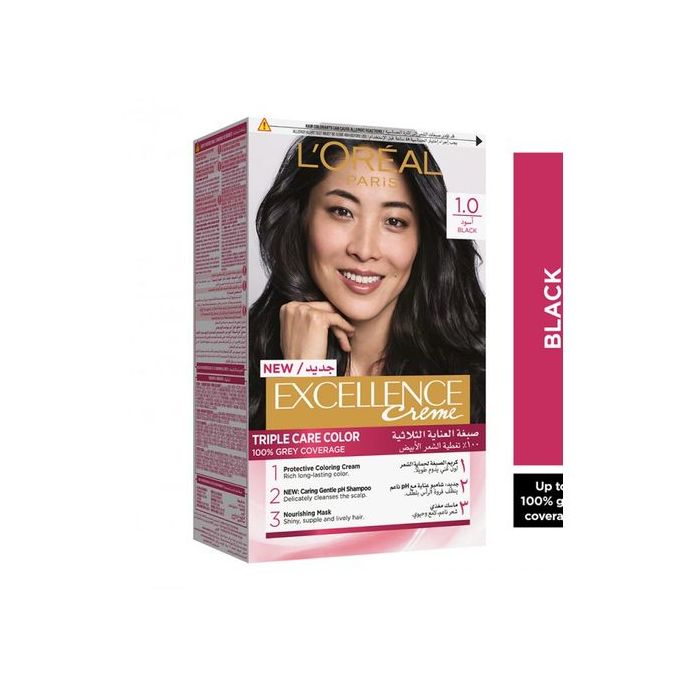 L'OREAL  Excellence hair color cream-Black 1.0