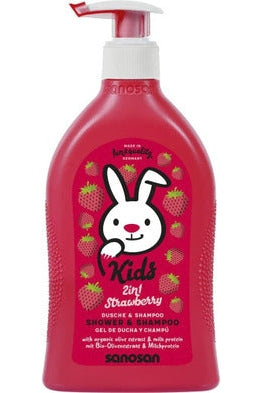 Sanosan 2 in 1 shampoo & shower gel  with Strawberries 400ml