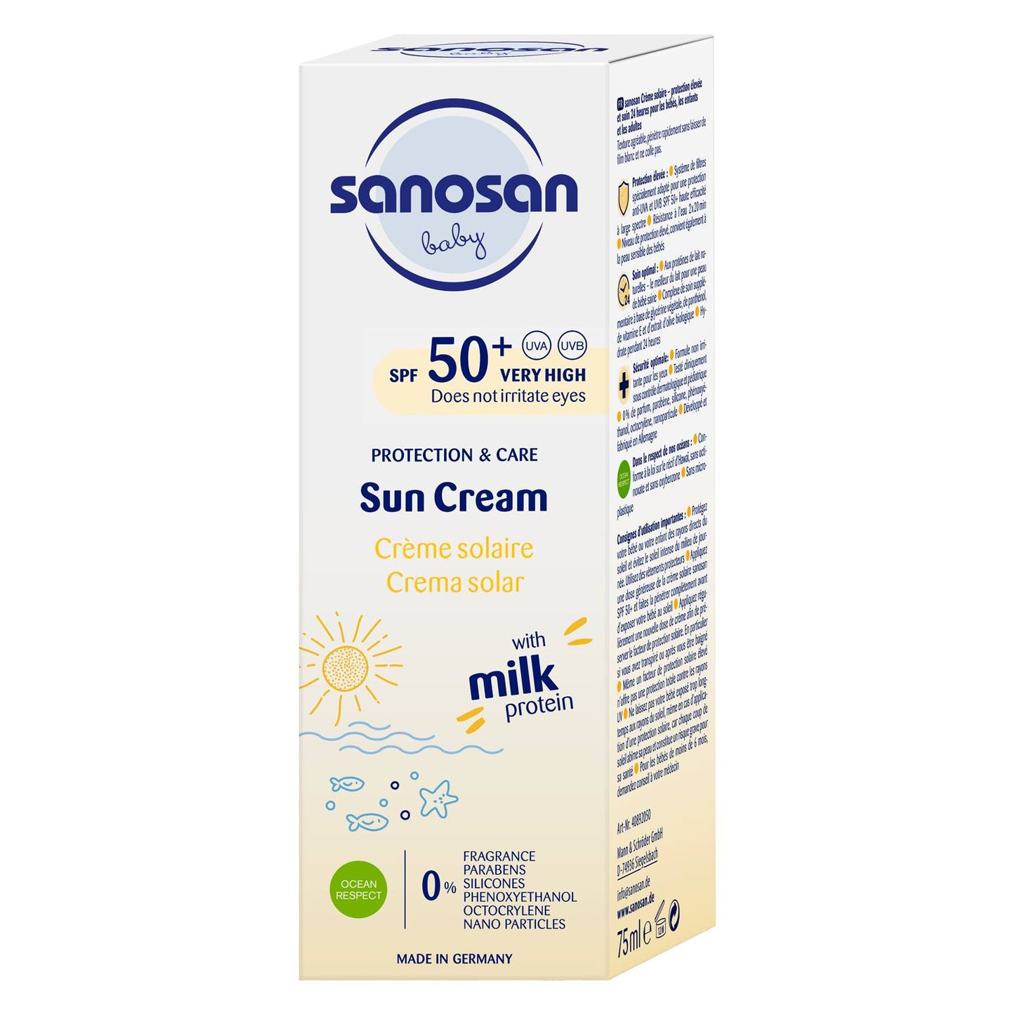 Sanosan baby sunscreen cream 75ml