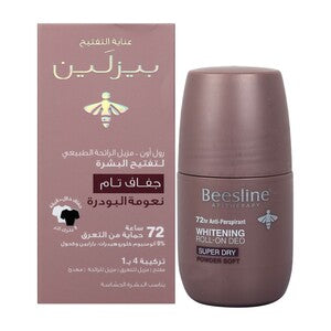 Beesline Whitening Roll On Deodorant Super Dry Powder Soft 72h Protection - 50 ml