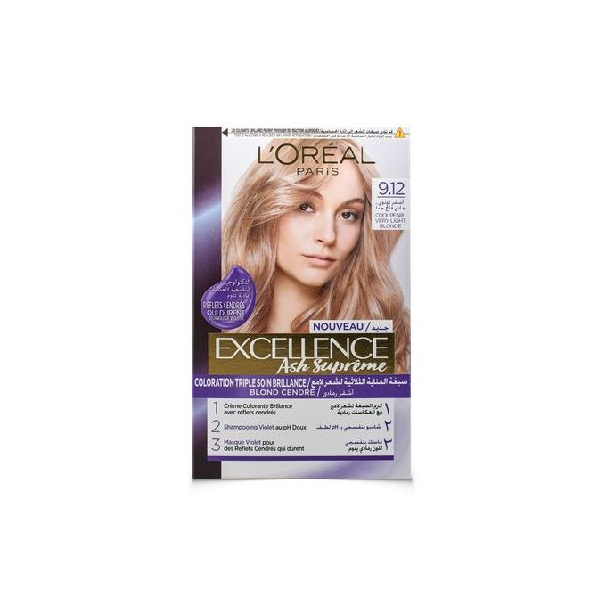 L'OREAL  Excellence hair color cream-Cool Pearl Very light Blonde 9.12