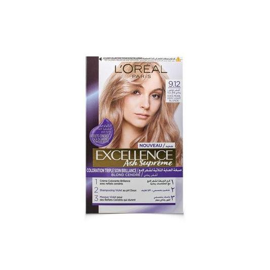 L'OREAL  Excellence hair color cream-Cool Pearl Very light Blonde 9.12