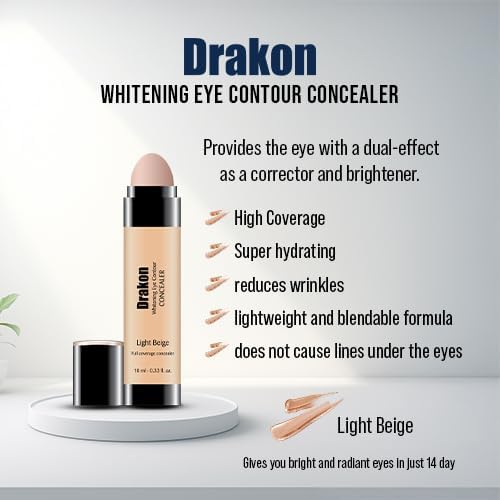 Drakon Eye Contour Concealer MEDIUM Beige With Sponge Applicator 10ml