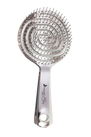 Nascita round hair brush silver
