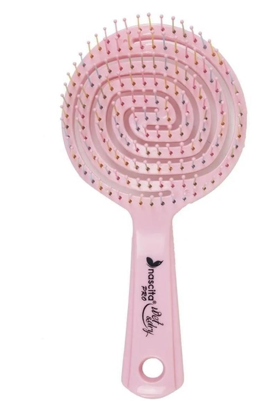 Nascita round  detangle hair brush pink