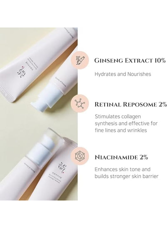 Beauty Of Joseon Revive Eye Serum with Retinal Niacinamide Peptide Correction for Puffy Eye Bags Fine Lines Dark Circles Wrinkles, Korean Skin Care 30ml